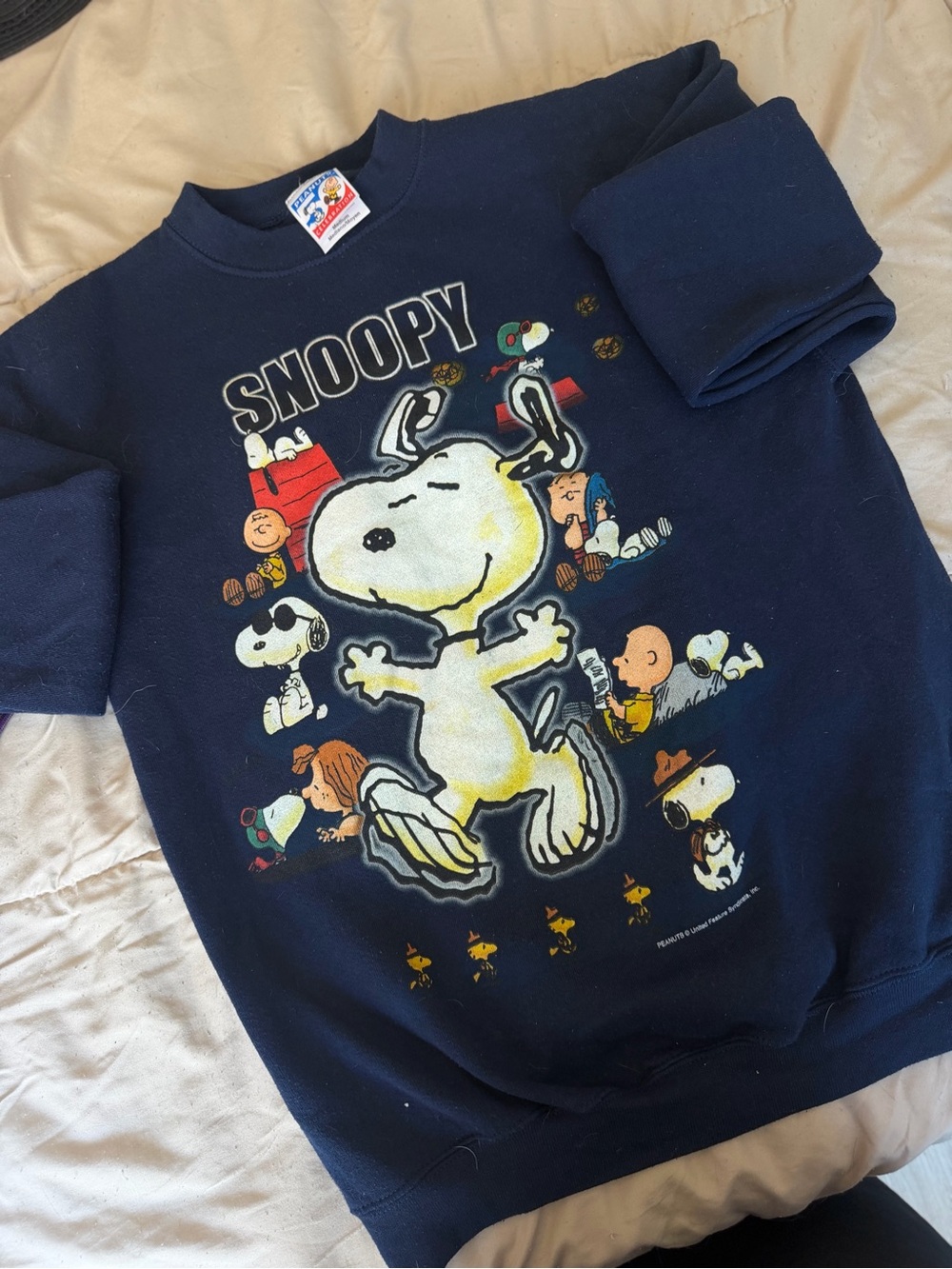 Snoopy Graphic Crewneck Sweatshirt - Navy